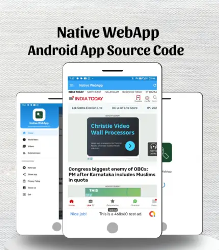 Native WebApp source code screenshot.