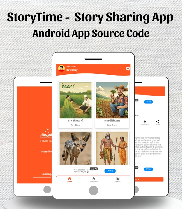 Story Reading App Source Code | Get the complete app source code by Droid Dev Solutions