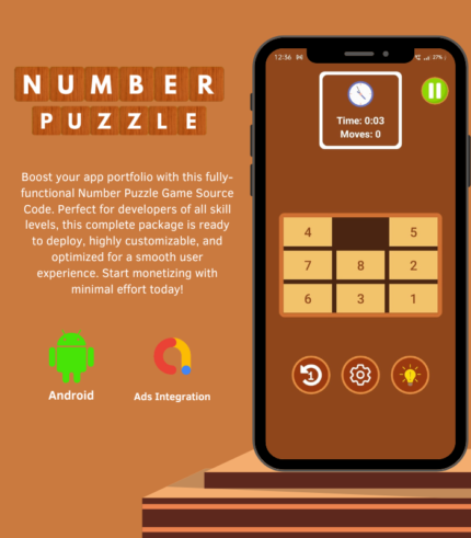 Download the complete source code for a number puzzle game! Create your own addictive app with this fully customizable and easy-to-use code. Perfect for developers and entrepreneurs.