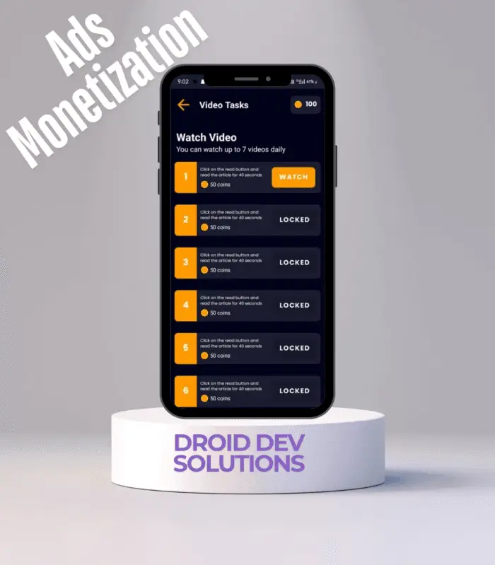 task earning app source code by Droid Dev Solutions. Get your source code now